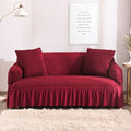 Red Fitted Bubble Sofa Cover