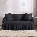 Black Fitted Bubble Sofa Cover