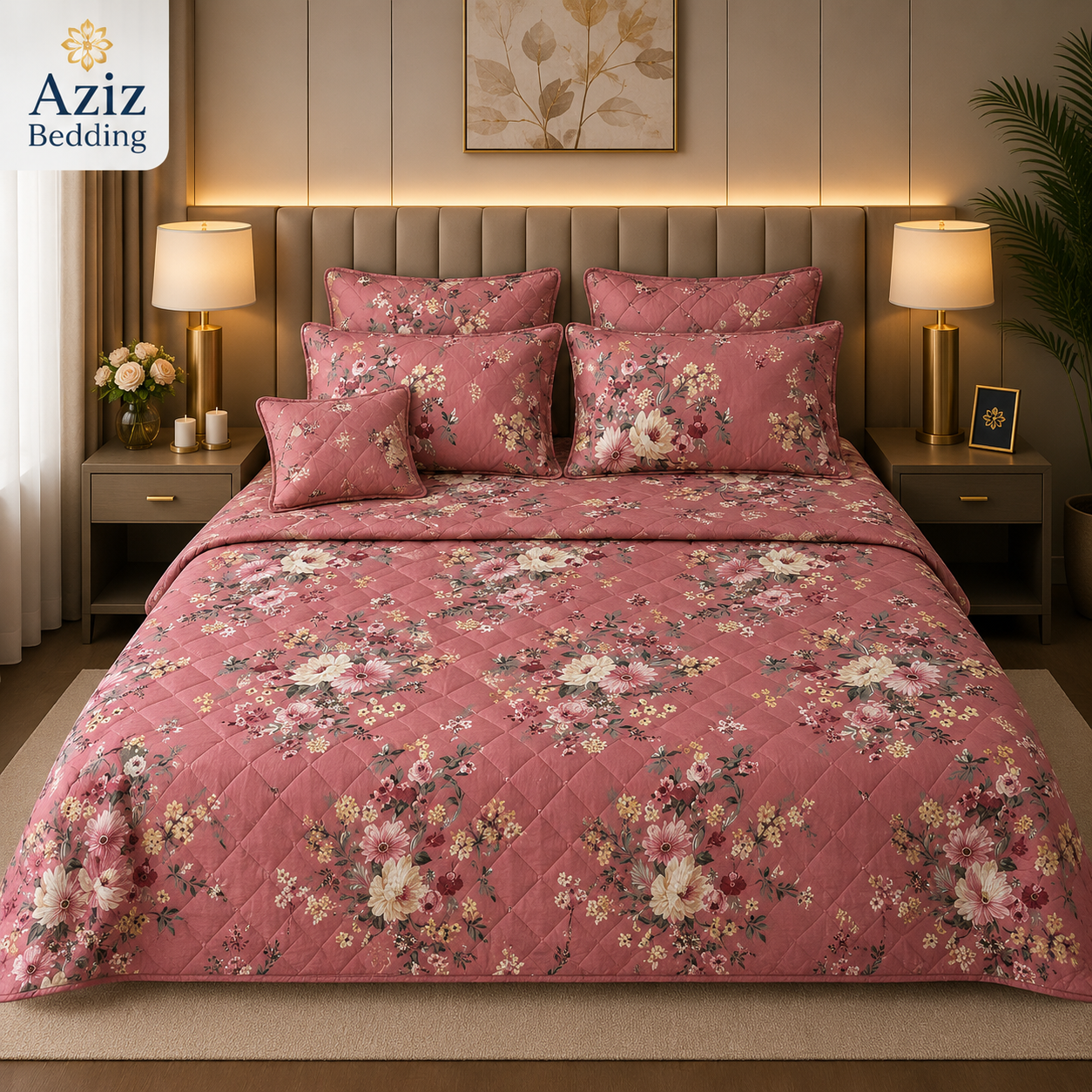 Pink Luxury 7 Piece Comfort Set