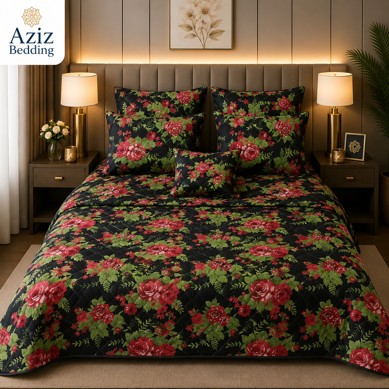 Black Luxury 7 Piece Comfort Set