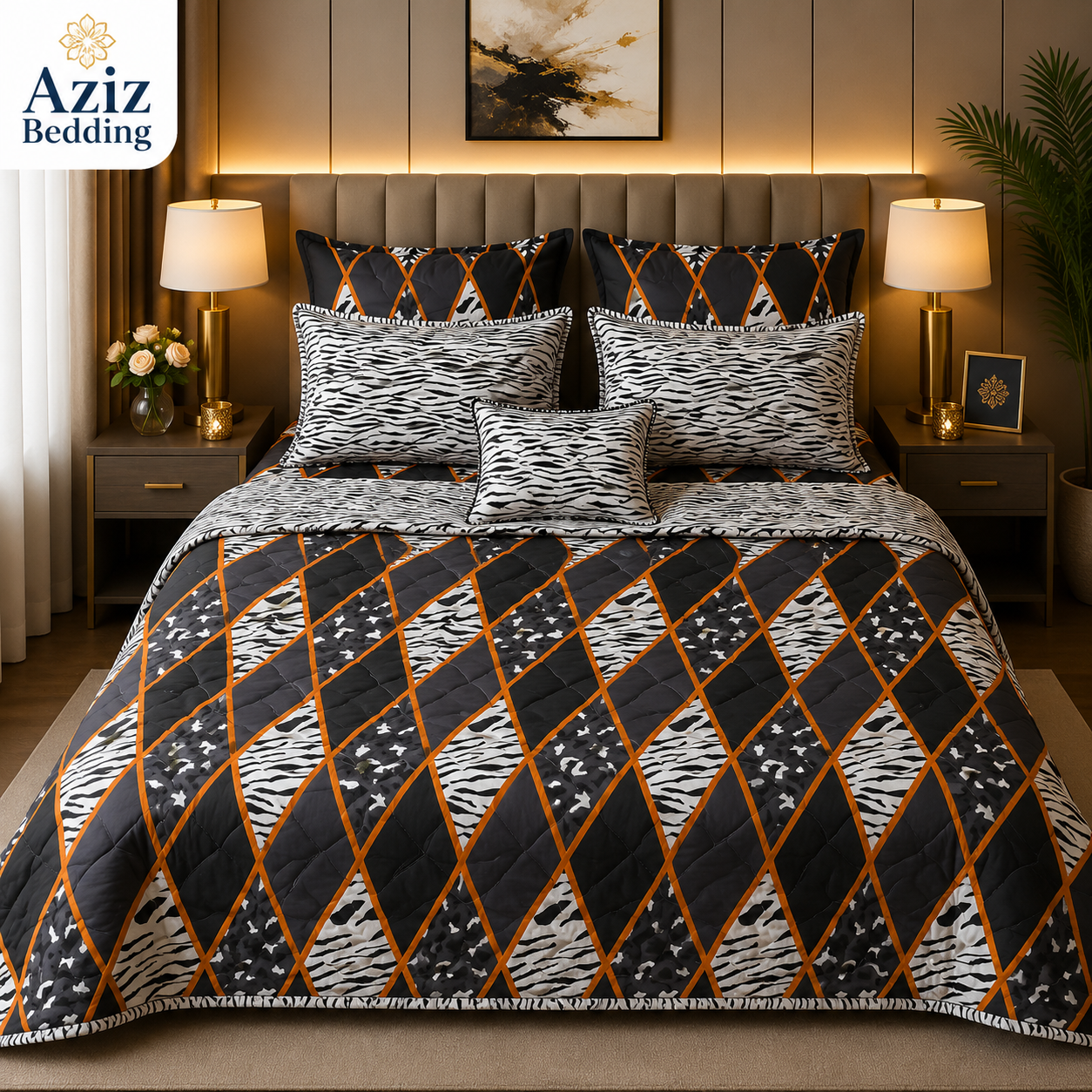 Grey Luxury 7 Piece Comfort Set