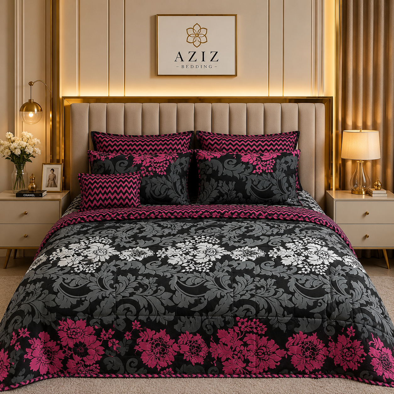Black Luxury 7 Piece Comfort Set