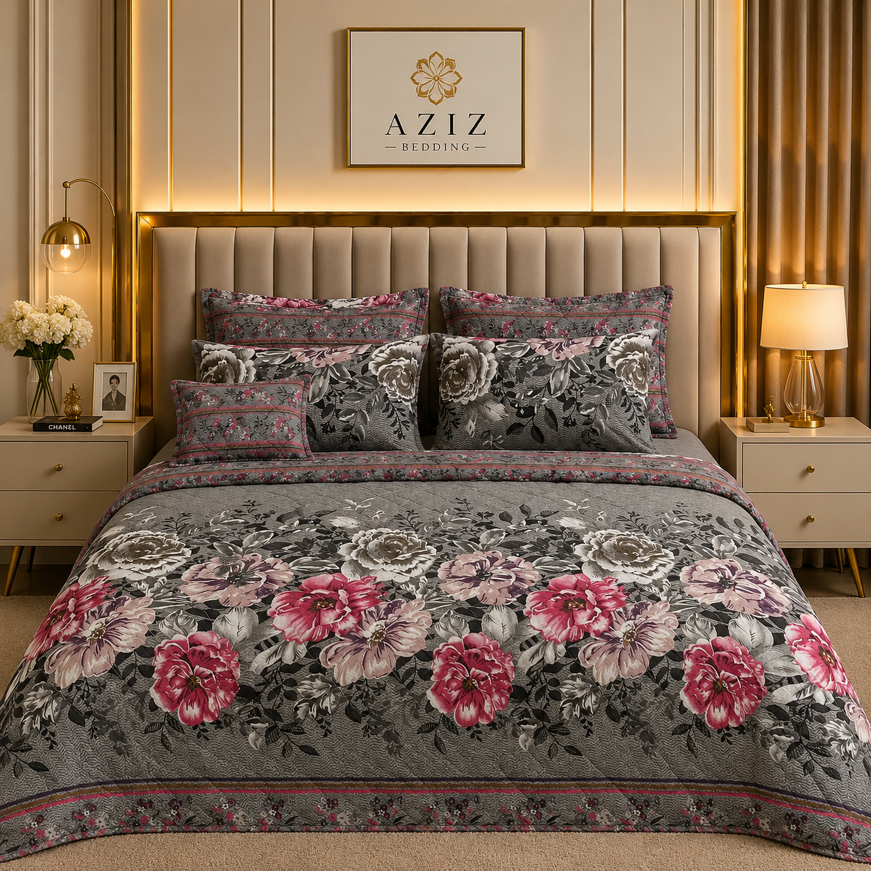Grey Luxury 7 Piece Comfort Set