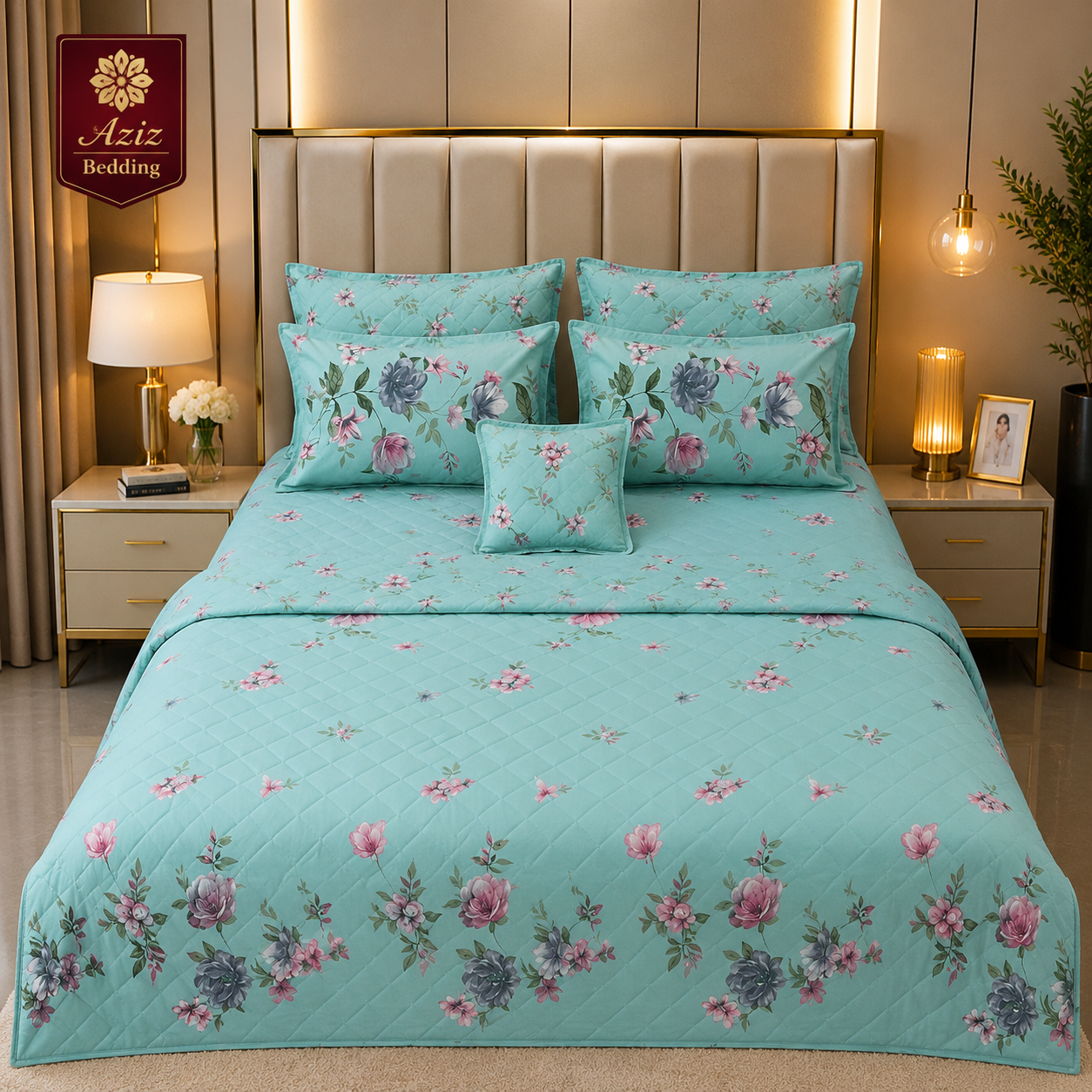 Sky Blue Luxury 7 Piece Comfort Set