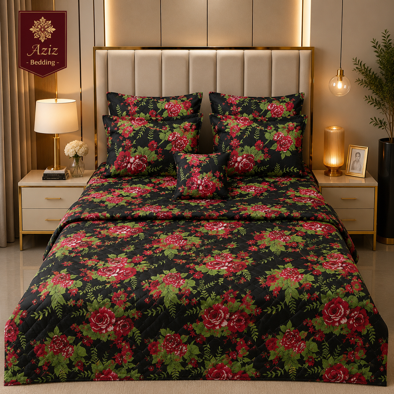 Black Luxury 7 Piece Comfort Set
