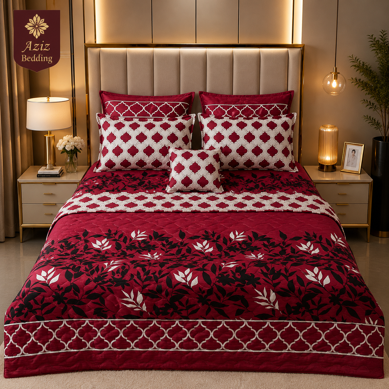 Red Luxury 7 Piece Comfort Set
