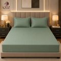 Mist Green 3 Piece Fitted Sheets Set