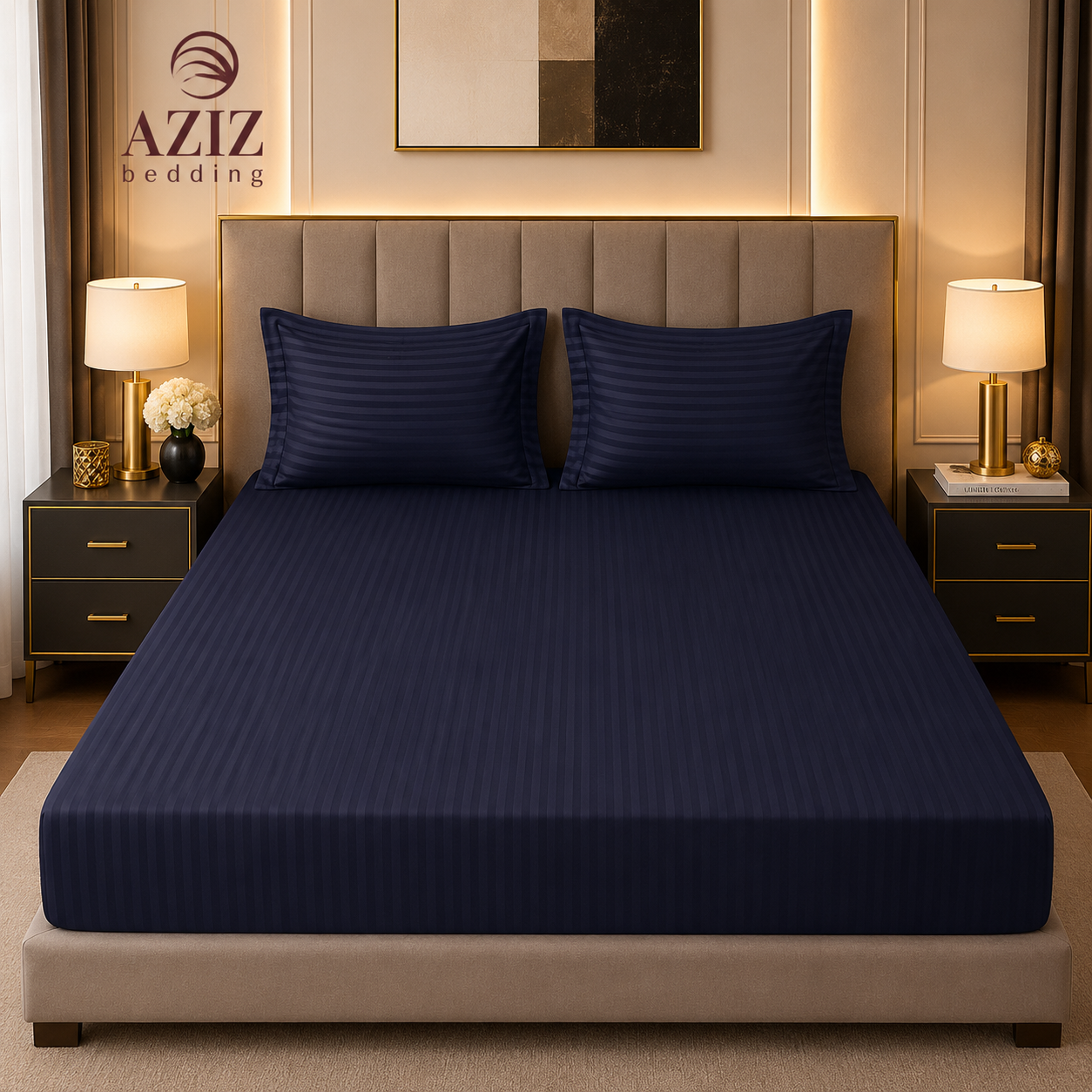 Blue 3 Piece Fitted Sheets Set