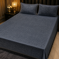 Blue 3PC Texture Velvet Bedsheet Set