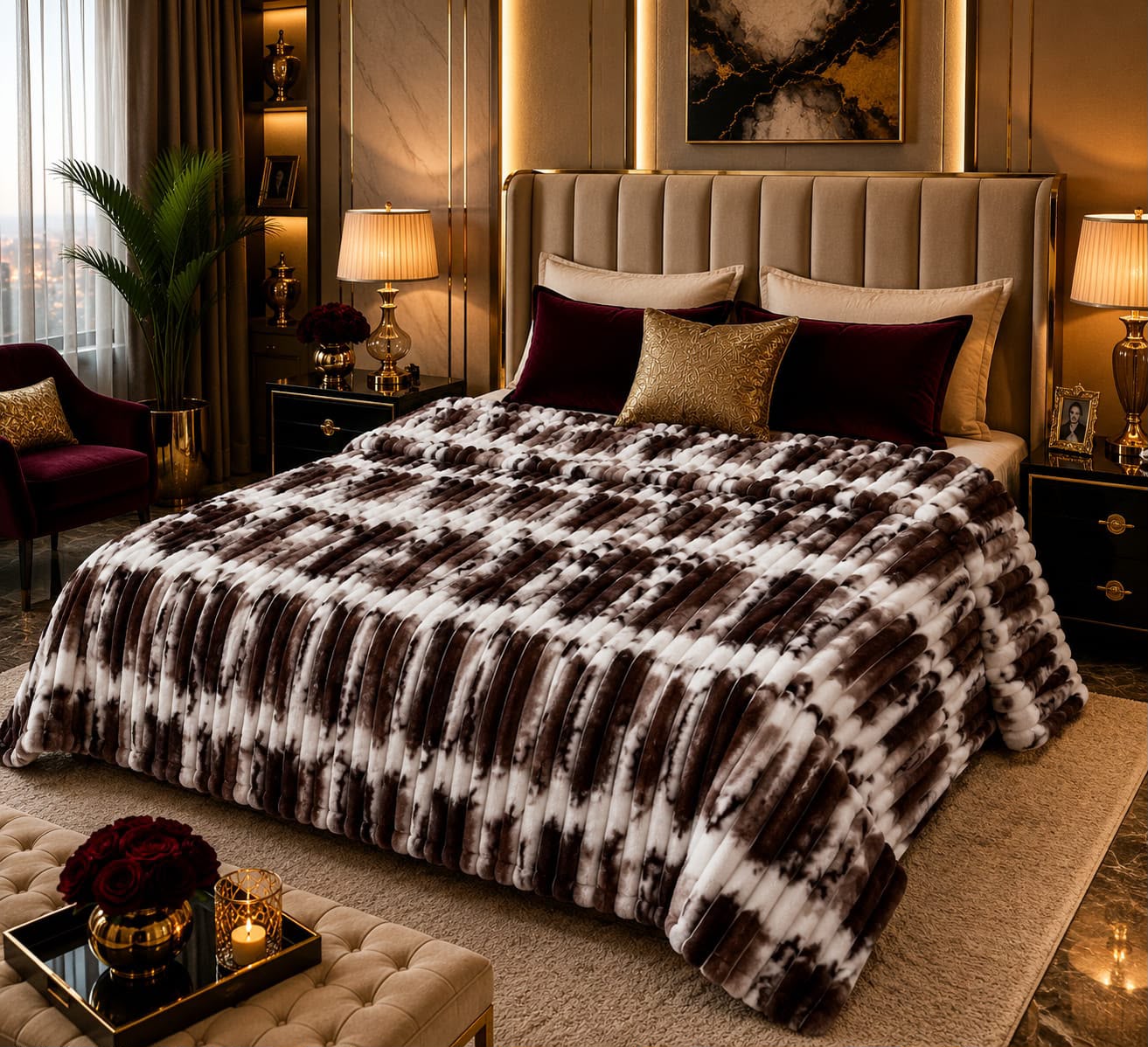 Soft Ac Blanket Brown