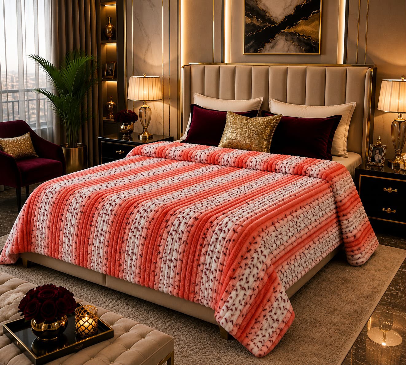 Soft Ac Blanket Orange