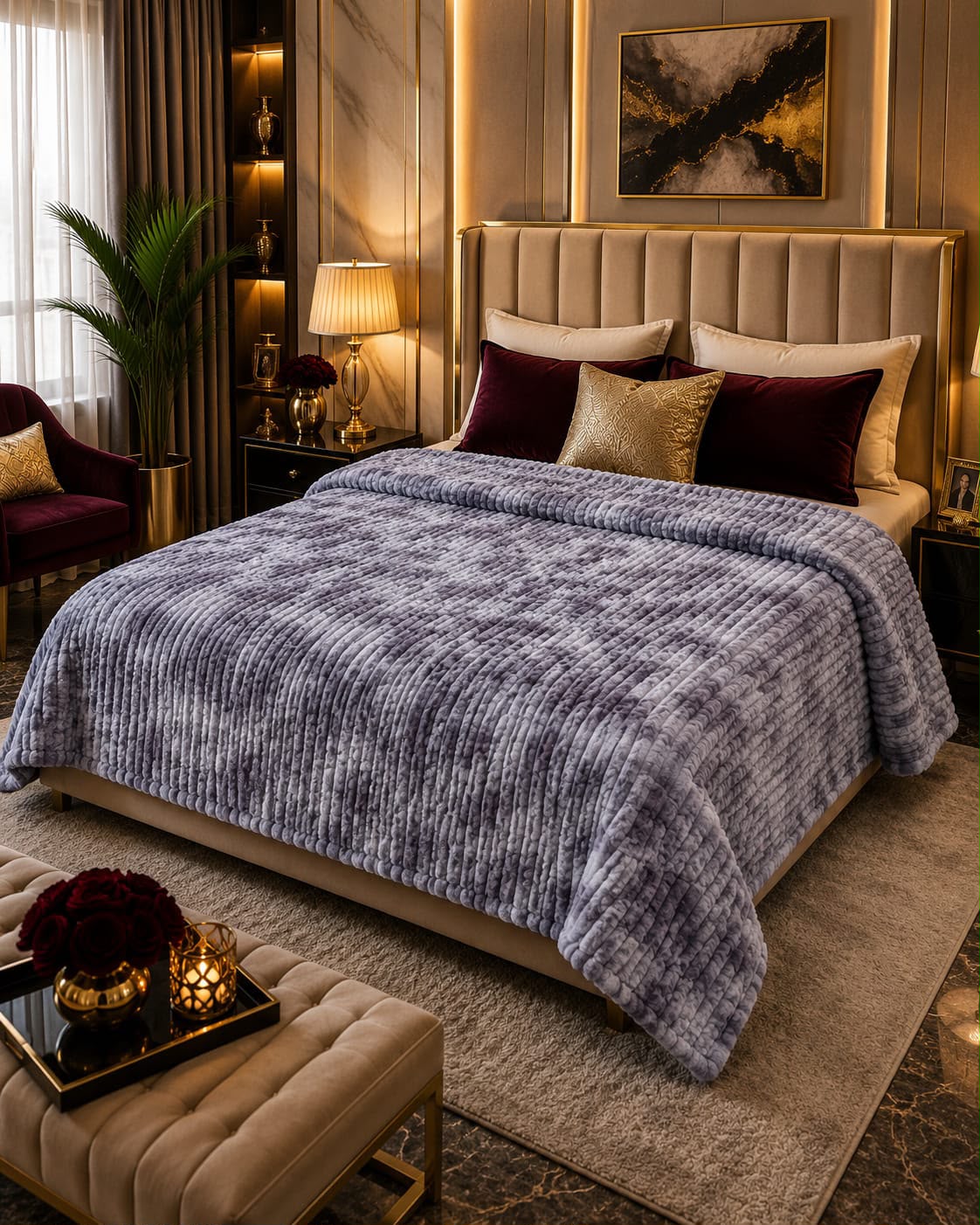Soft Ac Blanket Skyblue