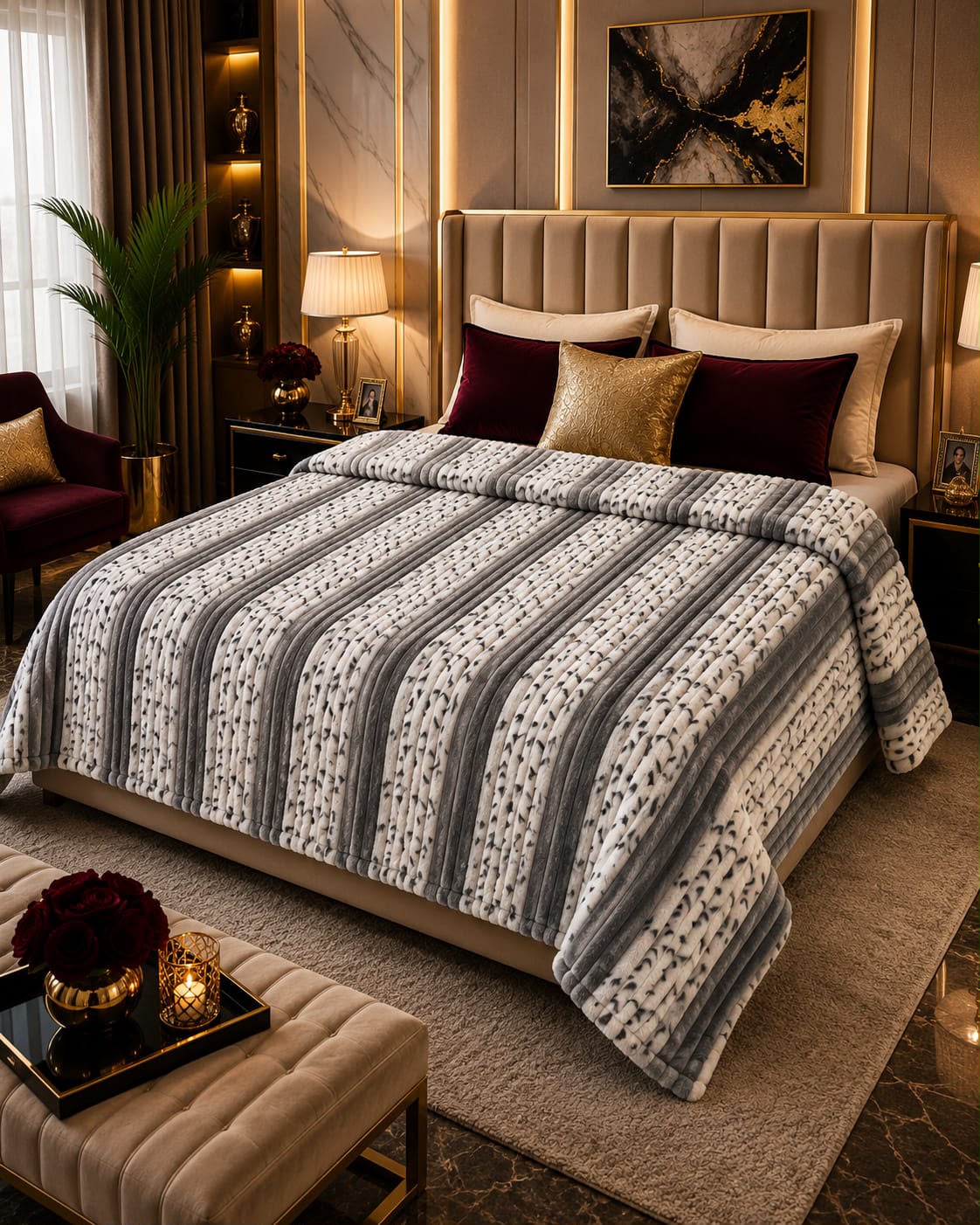 Soft Ac Blanket Light Grey