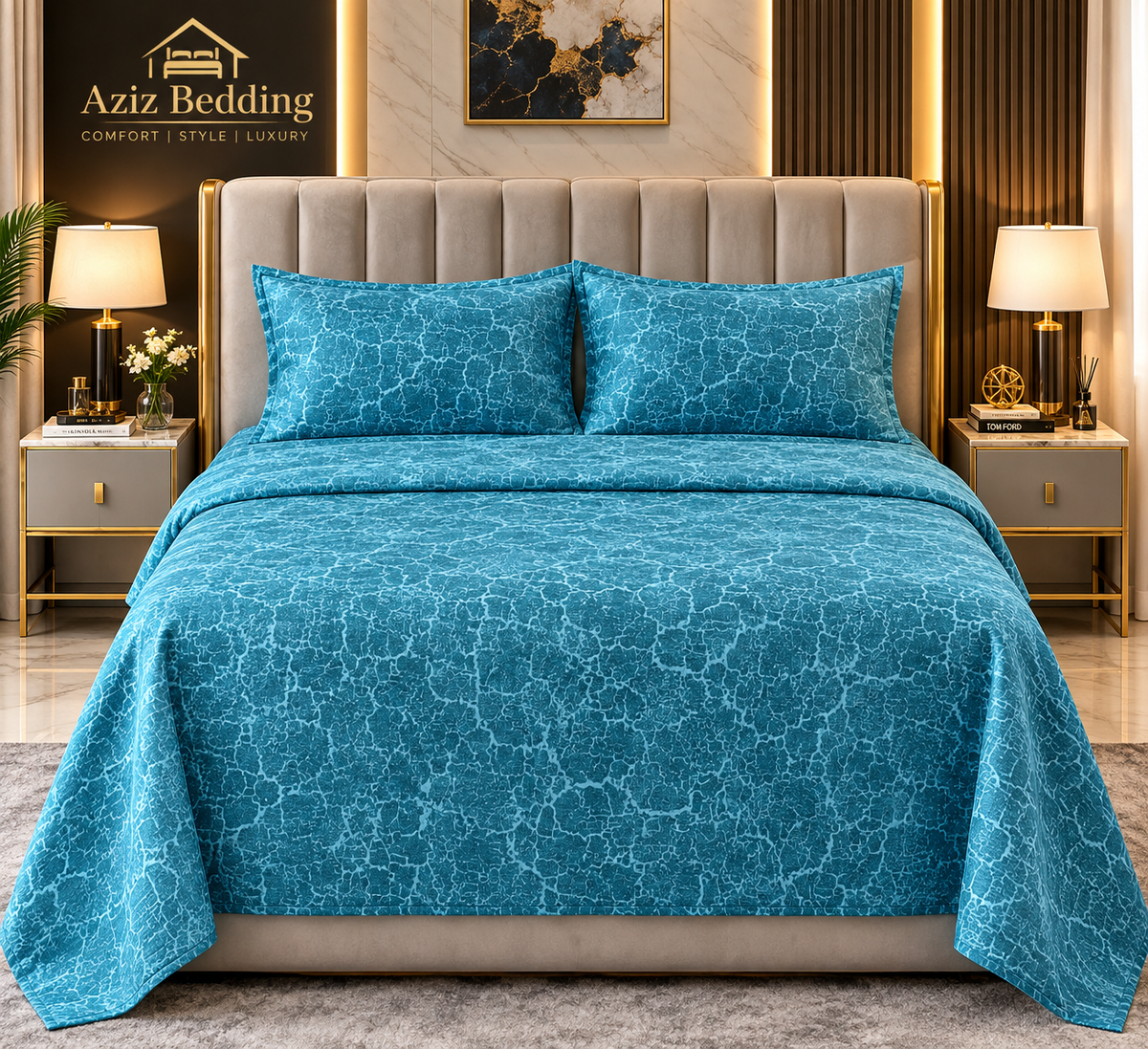 Torqious 3PC Texture Velvet Bedsheet Set