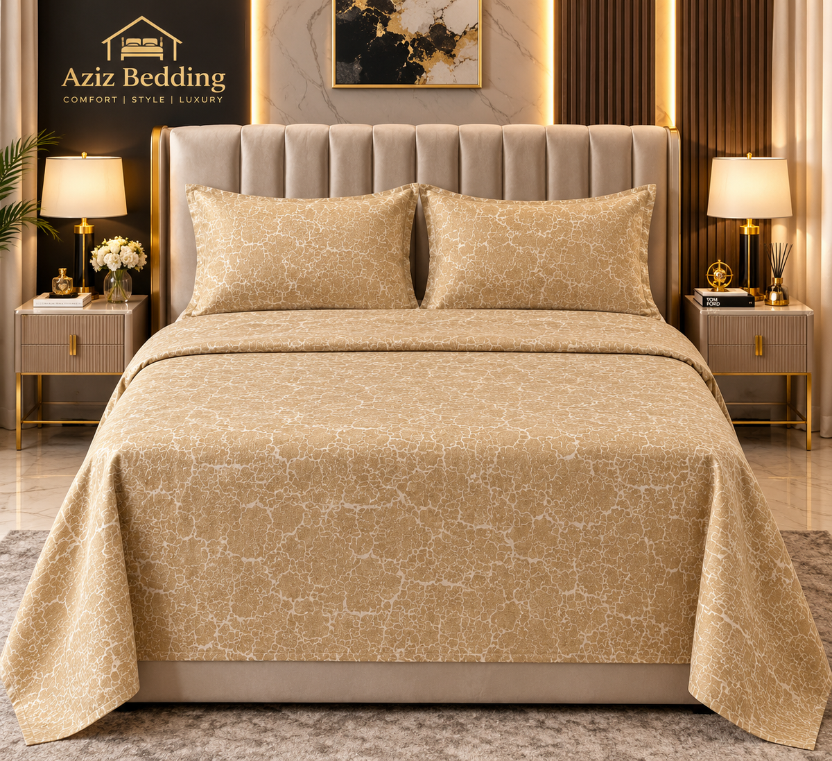 Skin  3PC Texture Velvet Bedsheet Set