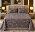 Brown 3PC Texture Velvet Bedsheet Set
