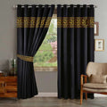 Black Front Border Curtains