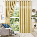 Golden Front Border Curtains