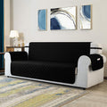 Black Luxury Quilted Sofa Cover