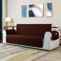 Brown Luxury Quilted Sofa Cover