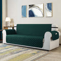 Green Luxury Quilted Sofa Cover