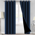 Blue Jacqauard Curtains