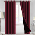 Maroon Jacqauard Curtains