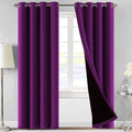 Purple Jacqauard Curtains