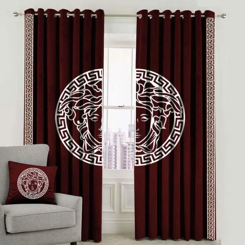 Red Verscase Curtains
