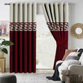 Brown & Dark Grey Dual Tone Velvet Curtains