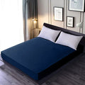 Blue Plain Waterproof Mattress Cover