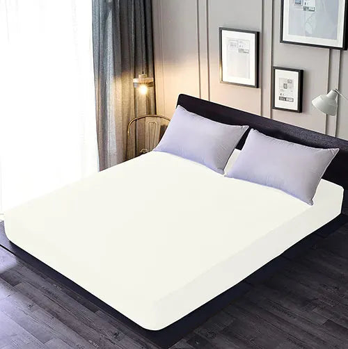 White Plain Waterproof Mattress Cover