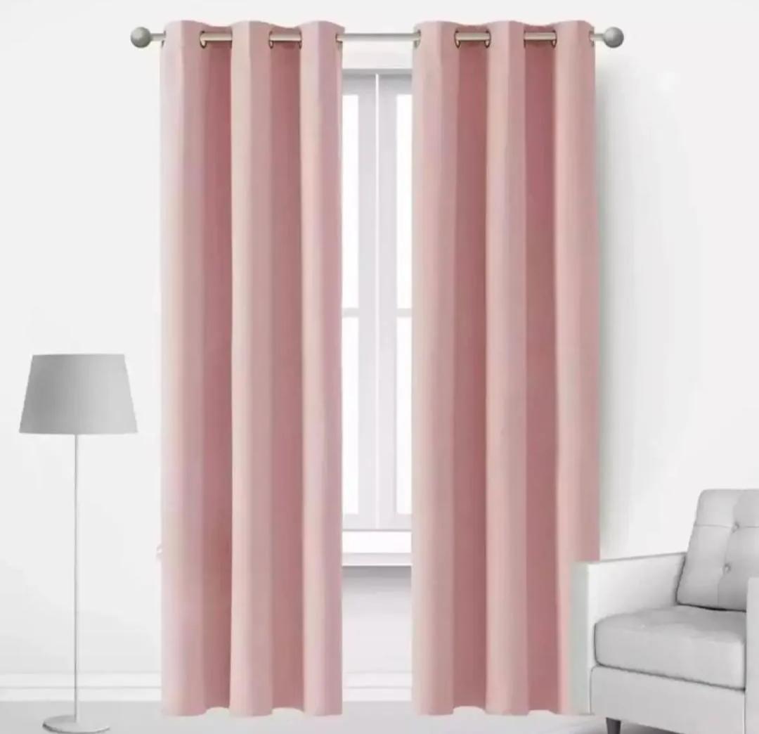 Pink Jacquarad Plain Curtains