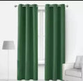 Green Jacquarad Plain Curtains