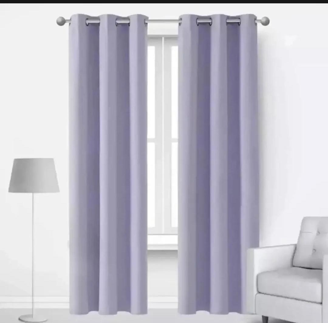 Light Lavender Jacquarad Plain Curtains