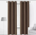 Brown Jacquarad Plain Curtains
