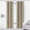 Natural Cream Jacquarad Plain Curtains