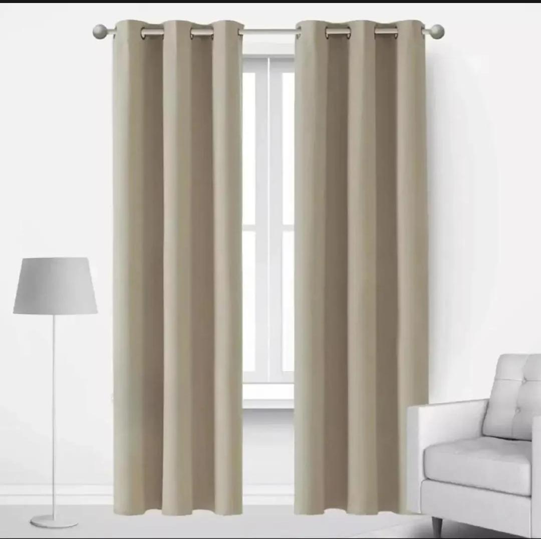 Natural Cream Jacquarad Plain Curtains