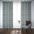 Grey Jacquarad Doitted Curtains