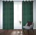 Green Jacquarad Doitted Curtains