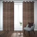 Brown Jacquarad Doitted Curtains