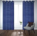 Purple Jacquarad Doitted Curtains