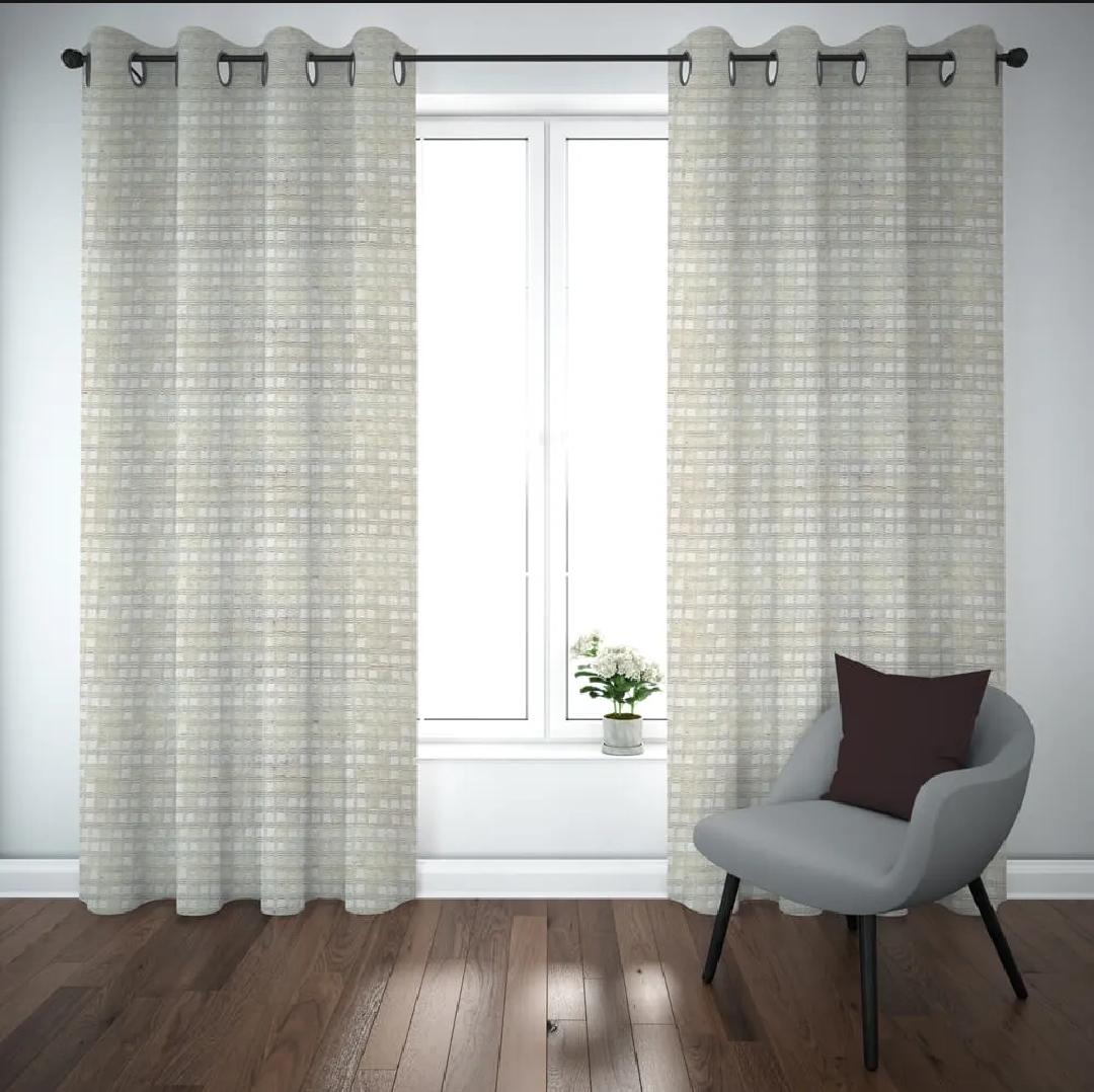 White Jacquarad Doitted Curtains