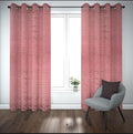 Pink Jacquarad Doitted Curtains