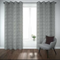 Grey Jacquarad Self Design Curtains