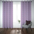 Purple Jacquarad Self Design Curtains