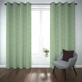 Sage Green Jacquarad Self Design Curtains