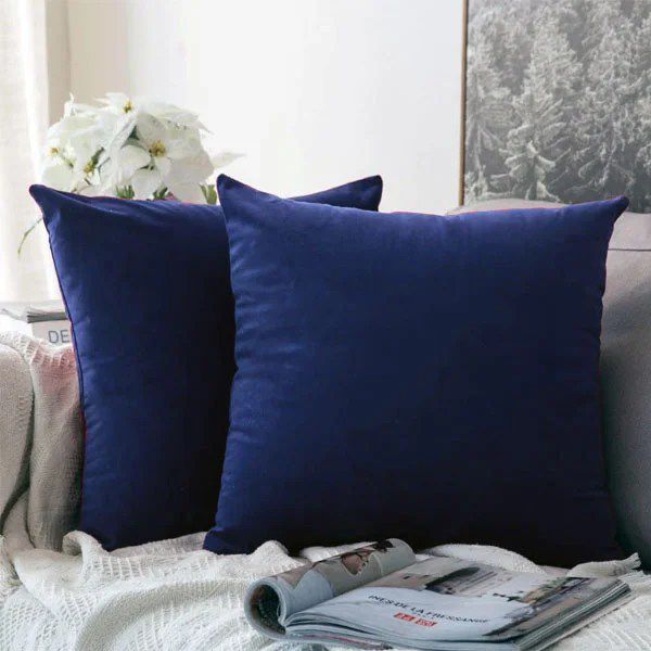 Blue Soft feel Velvet Cushion cover