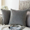 Grey Soft feel Velvet Cushion cover