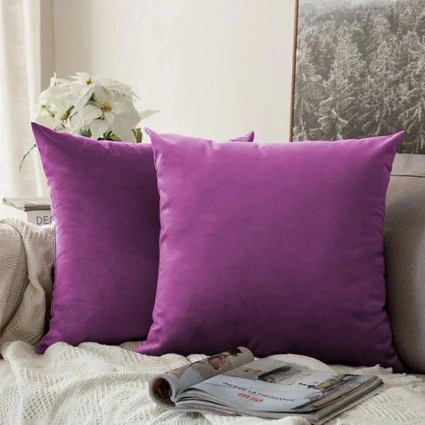 Purple Soft feel Velvet Cushion cover